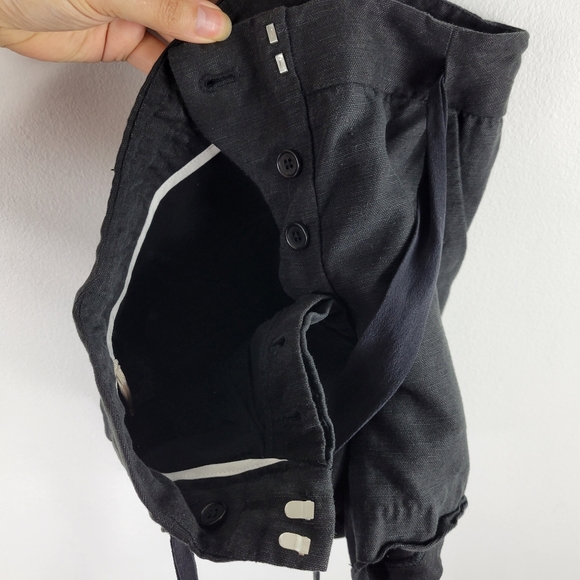 Wilfred Linen High Rise Tie Waist Rolled Hem Shorts - Picture 7 of 10